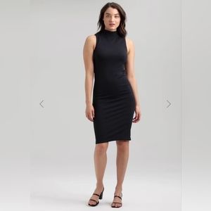 NWT YUMMIE Mock Neck Smoothing Dress - Black / S